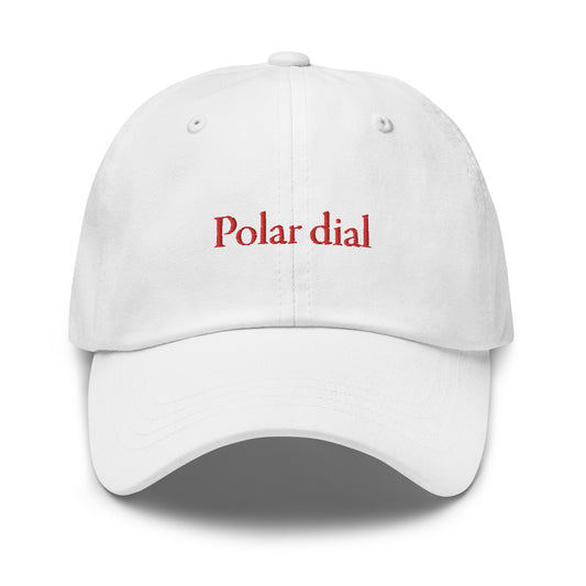 Polar dial "red text" Dad hat