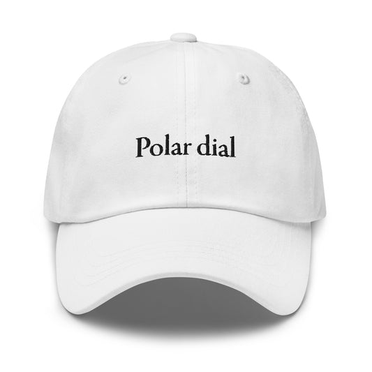Polar dial "black text" Dad hat