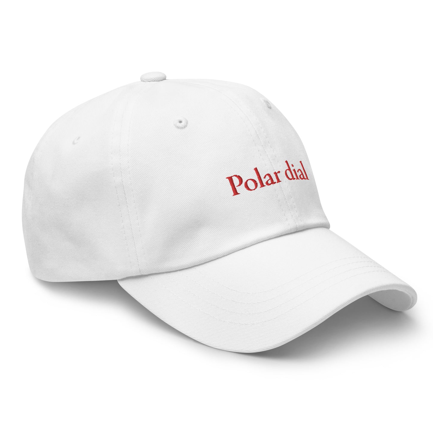 Polar dial "red text" Dad hat