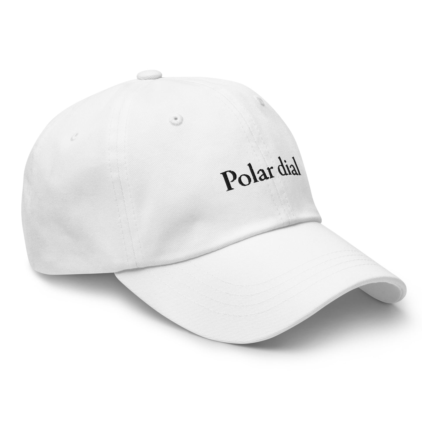 Polar dial "black text" Dad hat